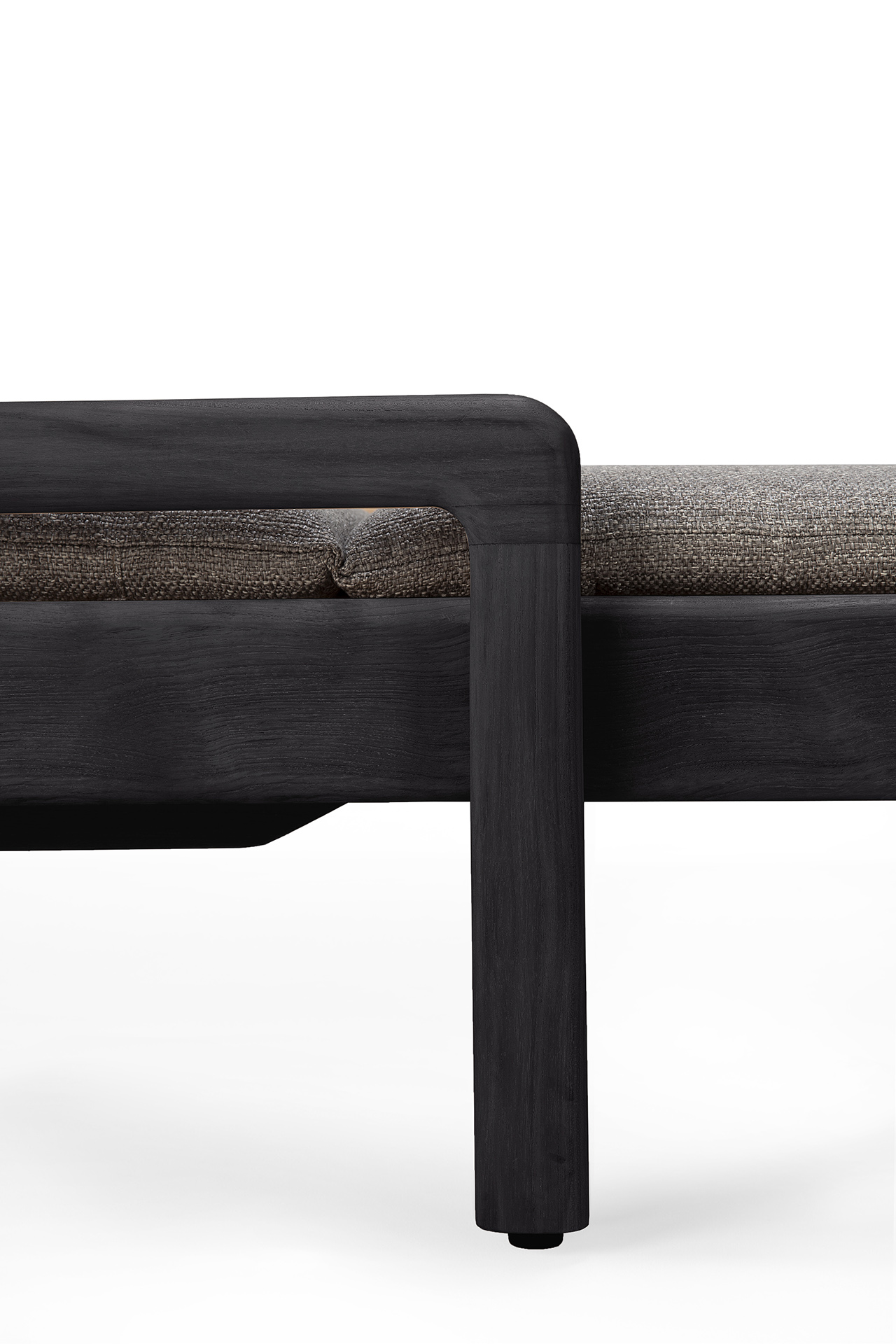 Dun kussen voor teak Jack adjustable lounger zwart - mocha