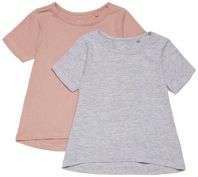 Luca & Lola Malena Topp 2-pack, Grey Melange/Adobe Rose