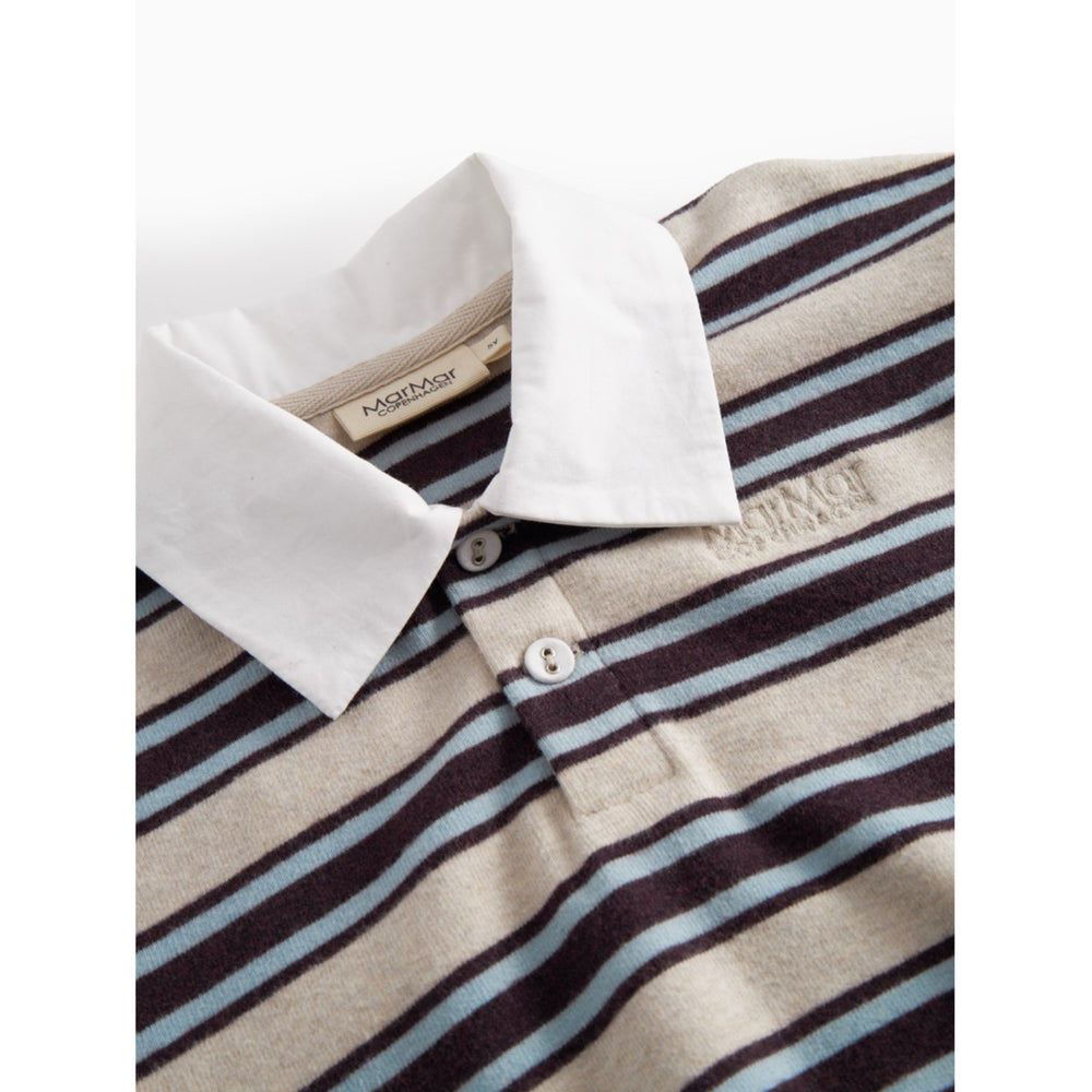 Køb MarMar Modal Sweat College Stripe Thanos Polo Bluse