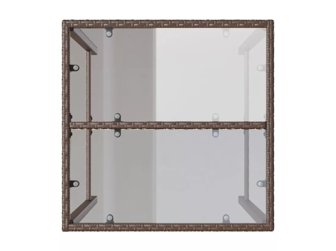 Prolenta Premium - Table de bar d’extérieur marron 70x70x110 cm résine tressée
