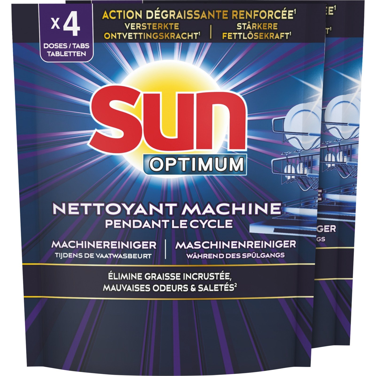 Sun Optimum Maschinenreiniger Inwash Tabs 2 x 4 Stk.