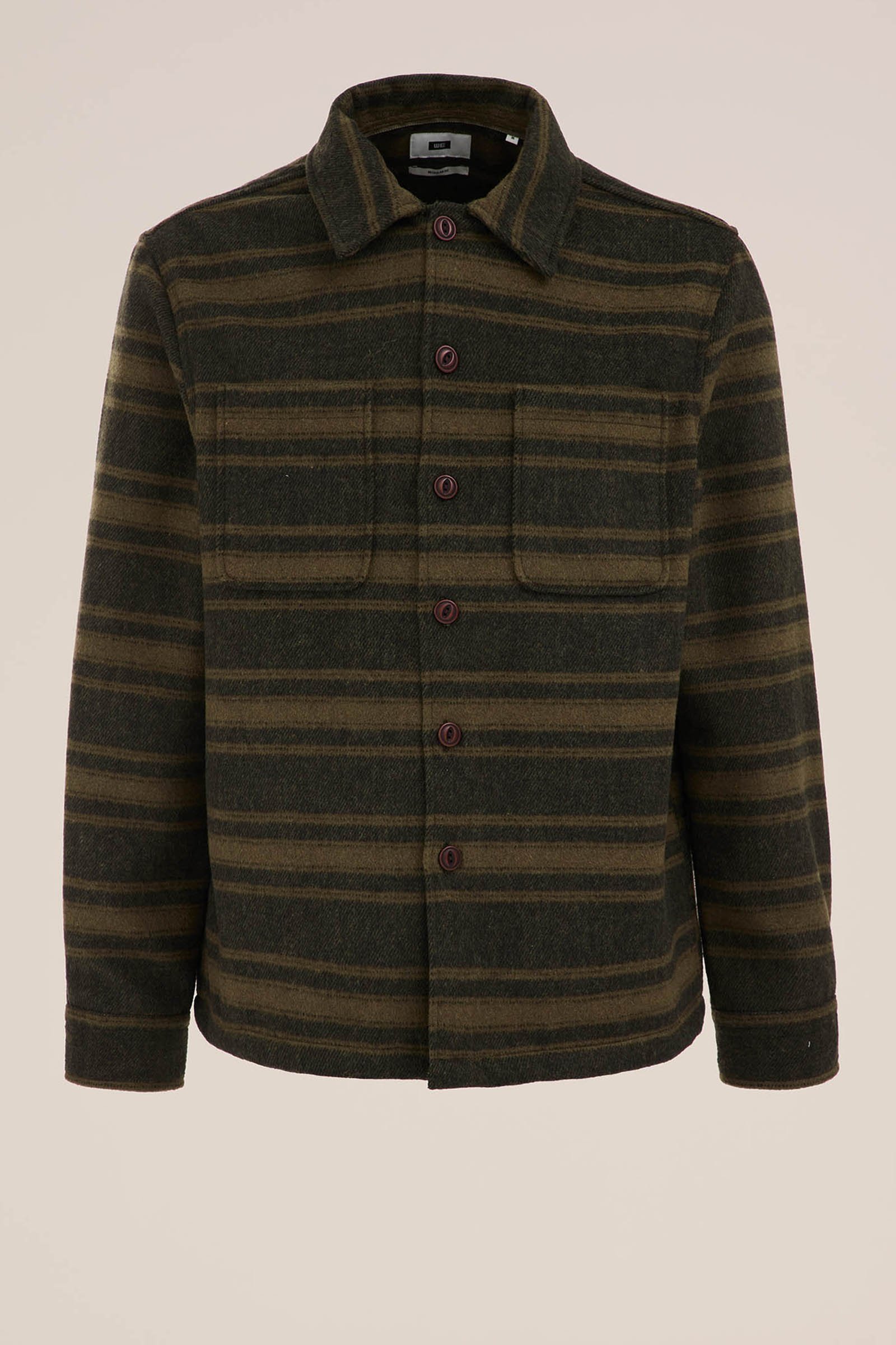 overshirt met dessin WE Fashion Legergroen