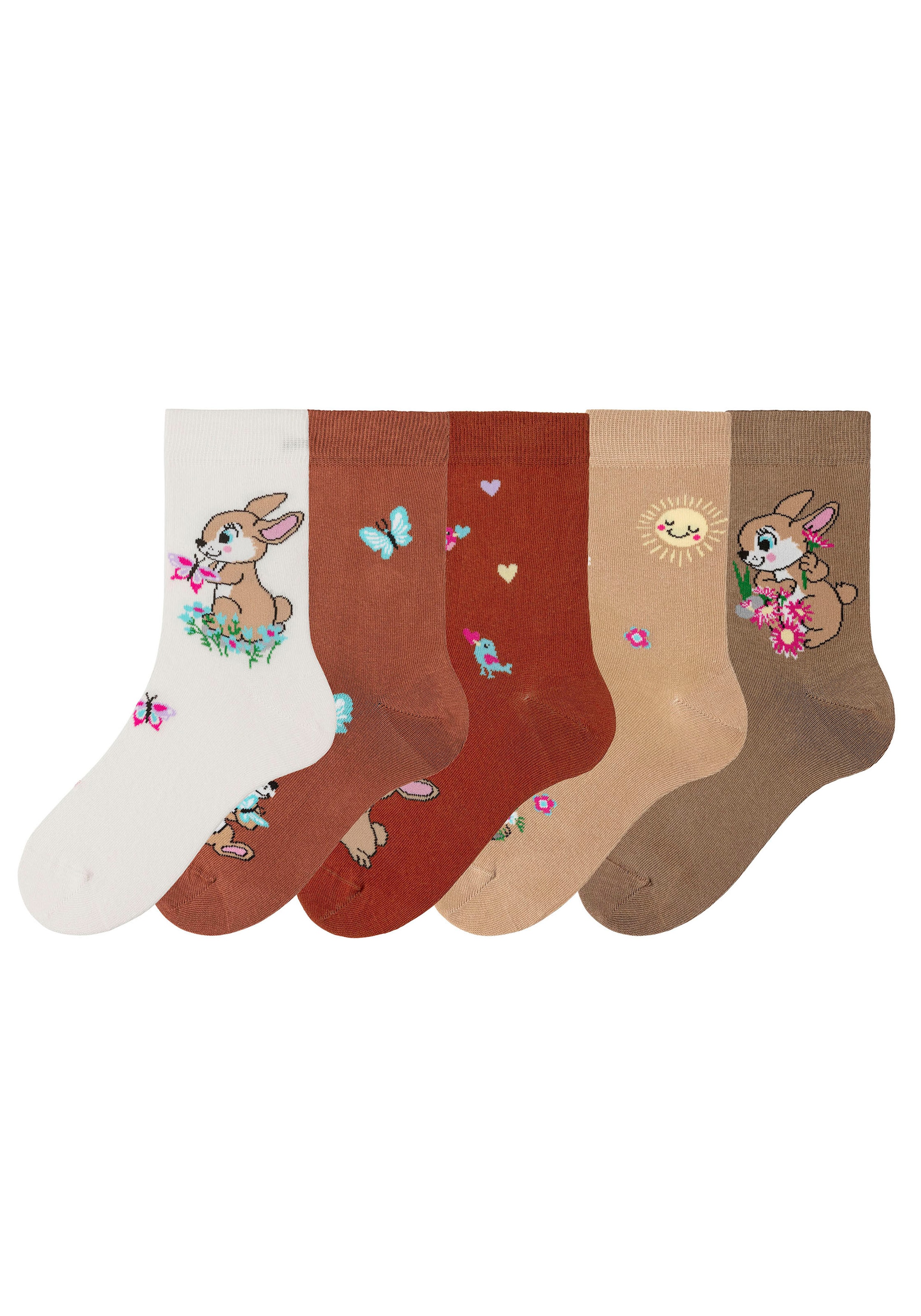 H.I.S Basicsocken Packung, 5 Paar tlg. mit Hasen Motiven