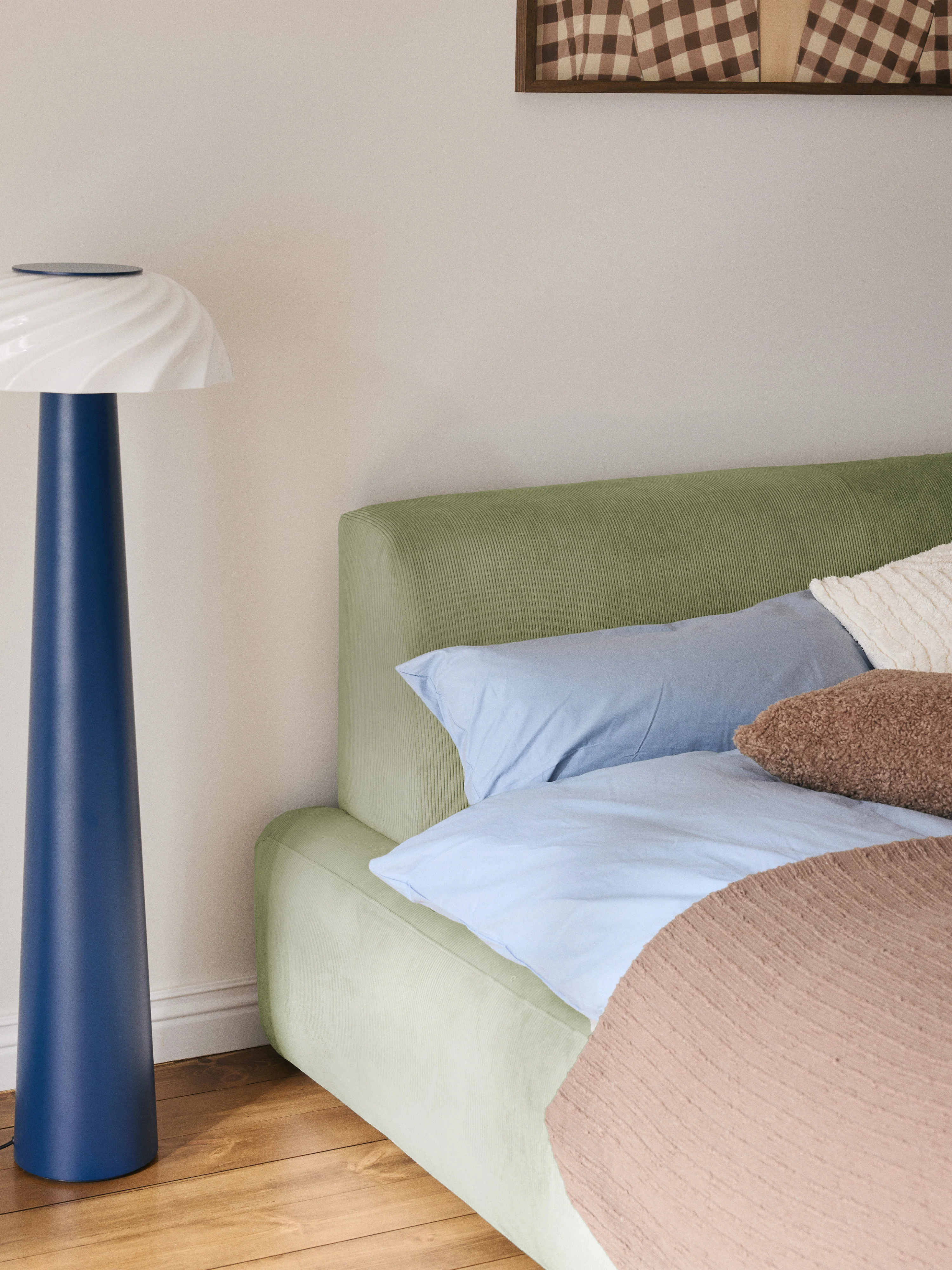 Gestoffeerd bed Melva met opbergruimte