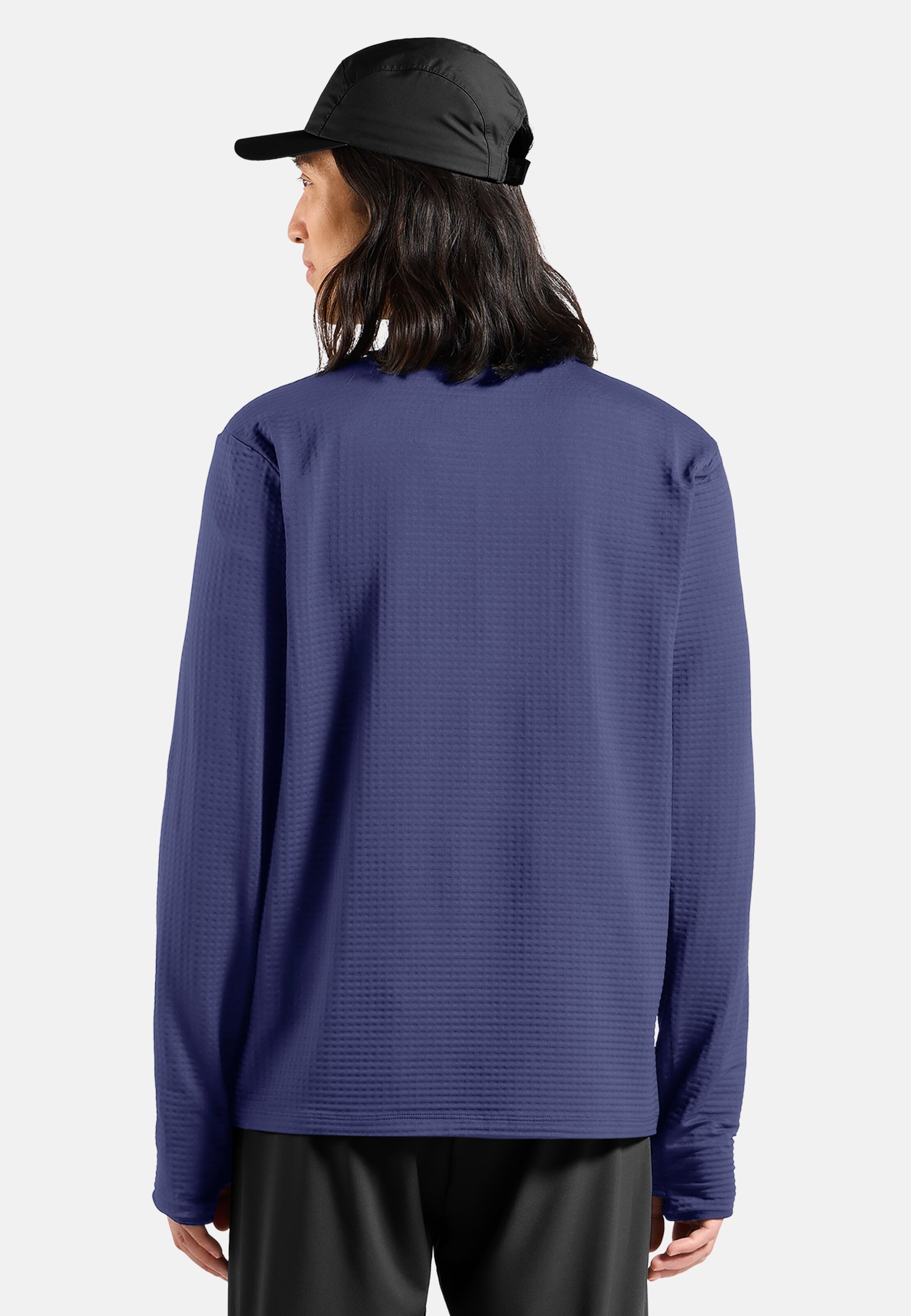 Essentials Thermal Laufshirt mit Halbreissverschluss in Skipper Blue