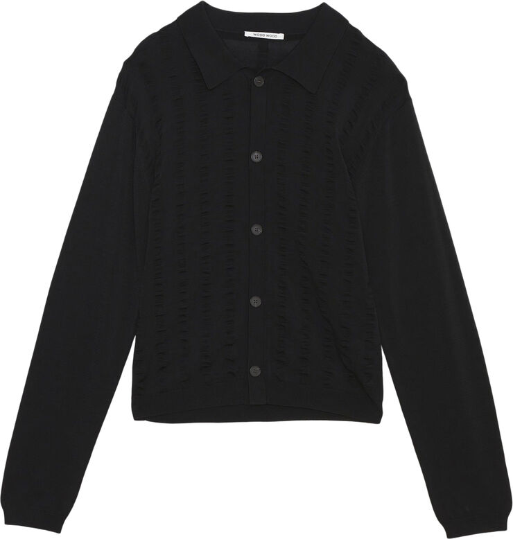 Wood Wood WWBryce knit shirt Black