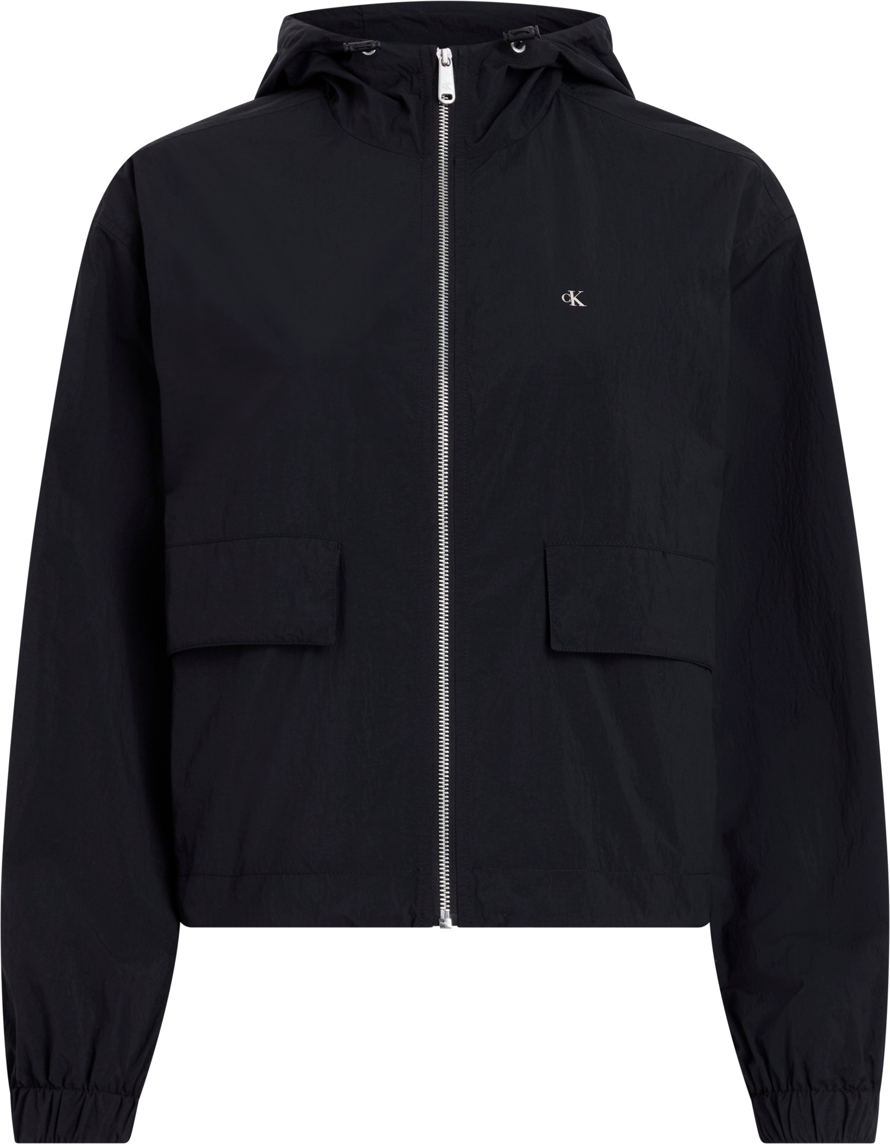 Calvin Klein Jeans Windbreaker »COTTON NYLON WINDBREAKER JACKET« mit Kapuze mit Logodruck