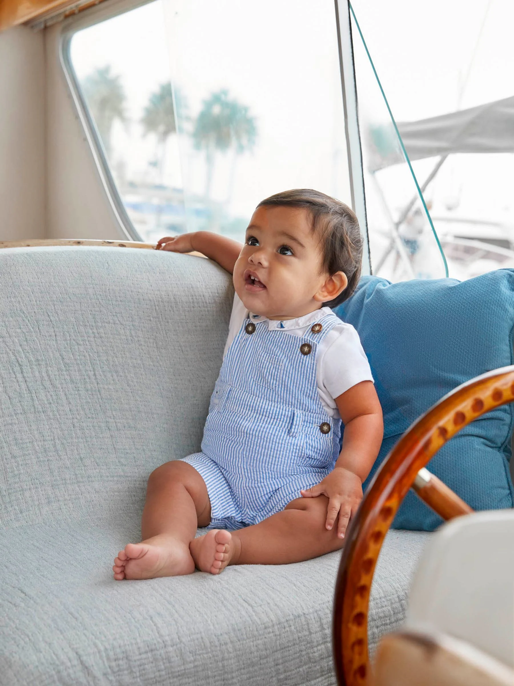JoJo Maman Bébé rompertje met geborduurde kraag