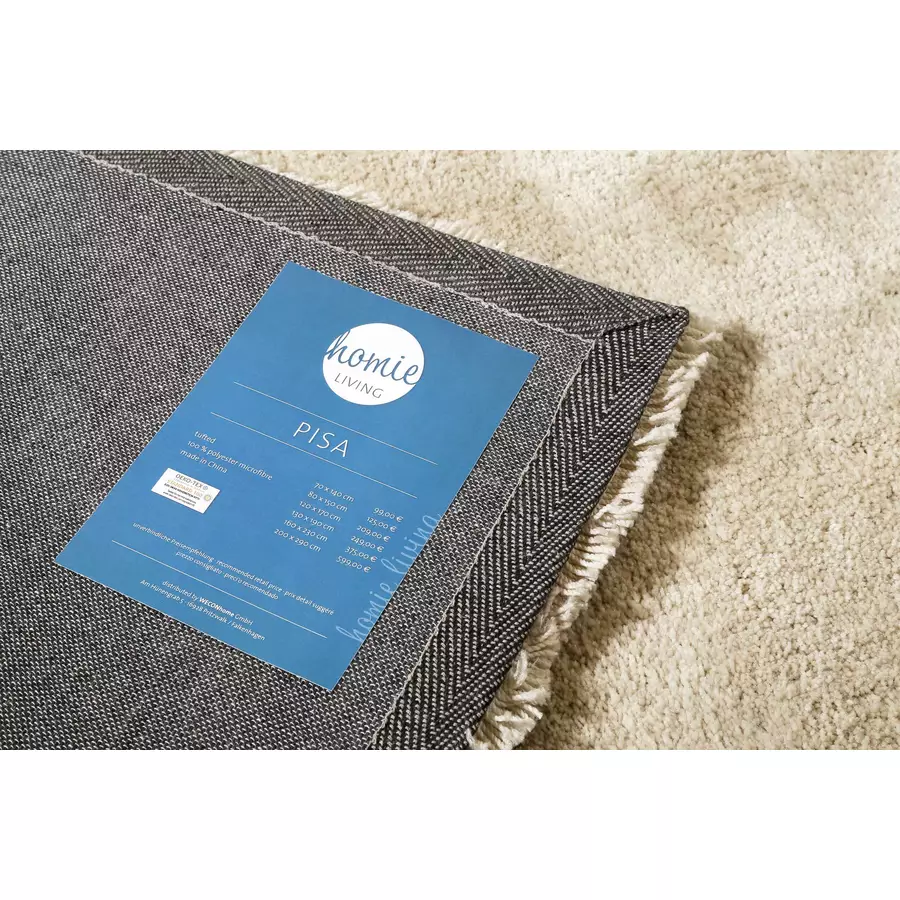 Homie Living Hochflorteppich Pisa beige
