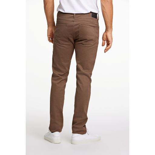 Lindbergh 1927 Superflex 5-pockets Bukser, Dk Brown, W33/L34
