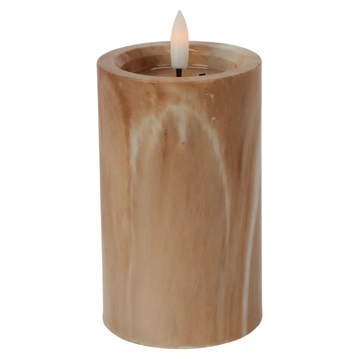 Bougie à piles LED (H12 cm) Emma Marron