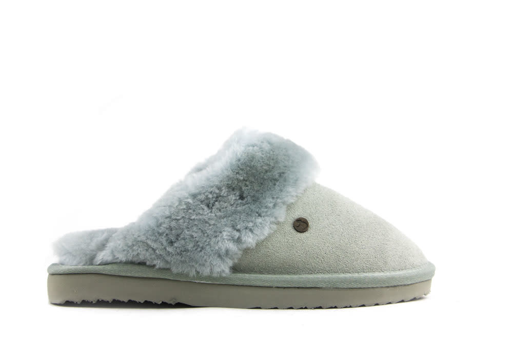 Warmbat Pantoffels Flurry Ice Blue Suede