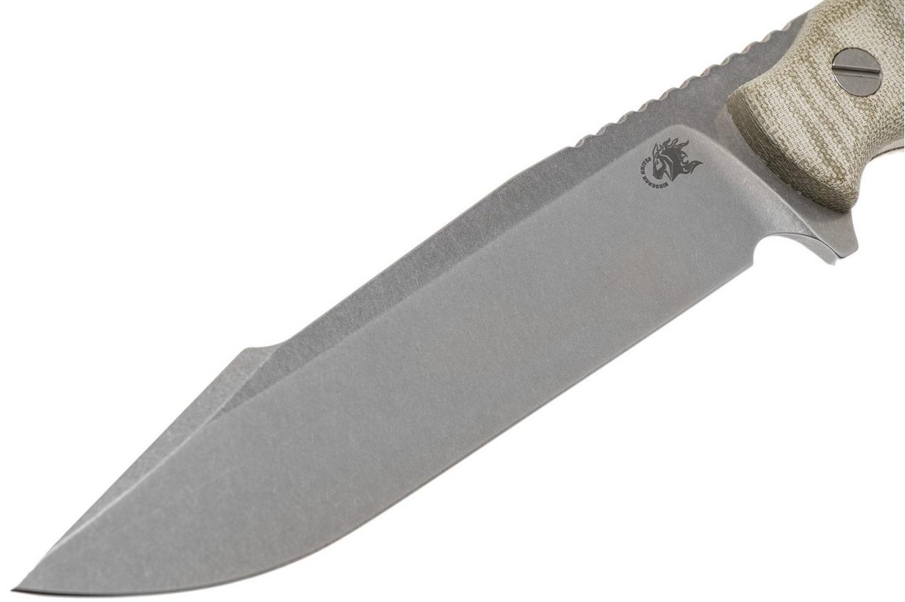 Rick Hinderer Fieldtac 6” Harpoon Spearpoint Stonewash OD-Green micarta survivalmes
