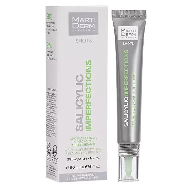 Creme em gel MartiDerm Shots para imperfeições com ácido salicílico 20ml