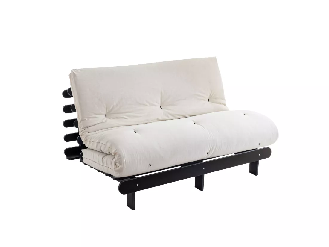 Matelas futon écru coeur en latex 90x200