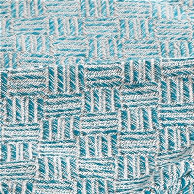 Plaid et jetés tissés bicolores