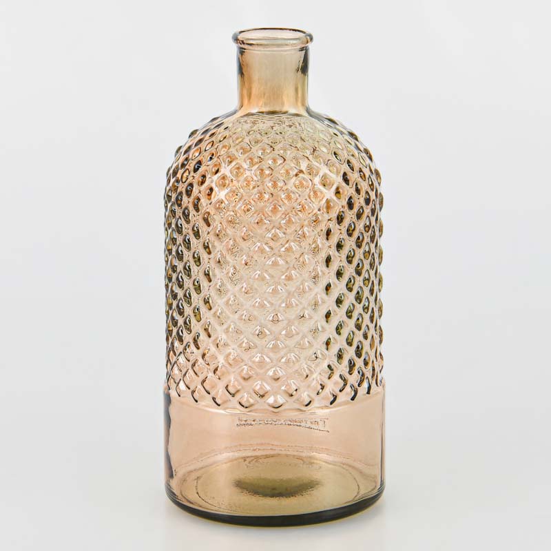 Vase 'Diamond' marron