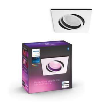 Philips Hue inbouwspot Centura wit - wit en gekleurd licht 5.7W - vierkant