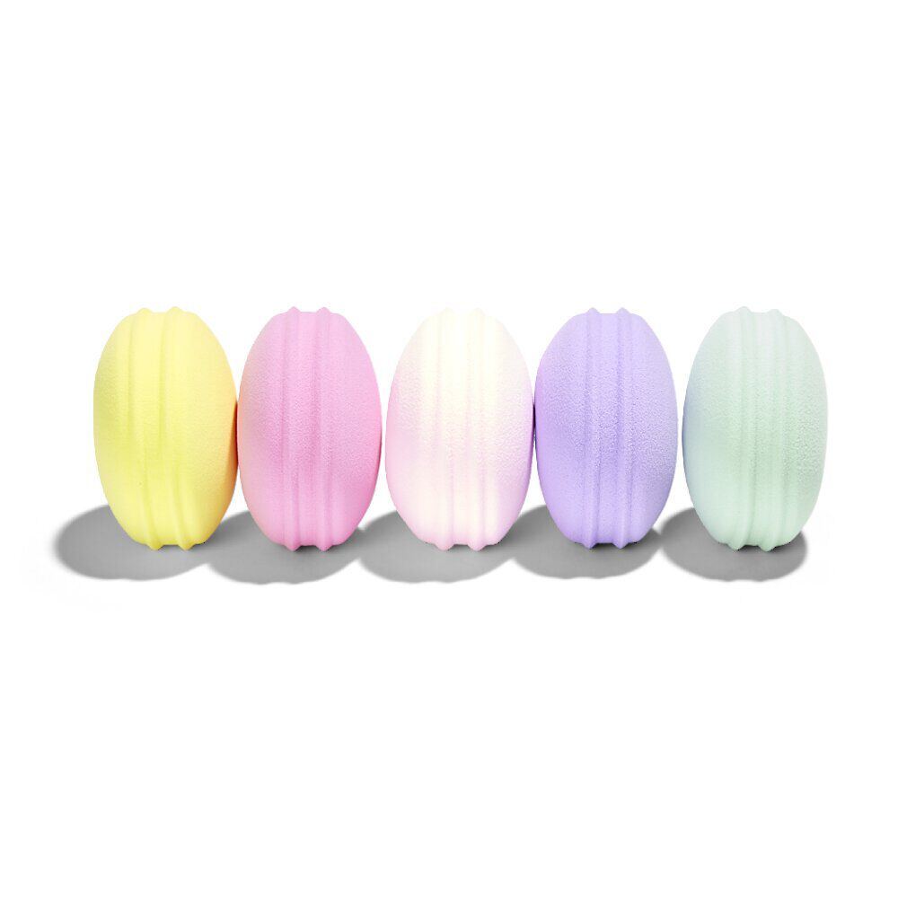 Lot de 5 éponges à maquillage forme macaron