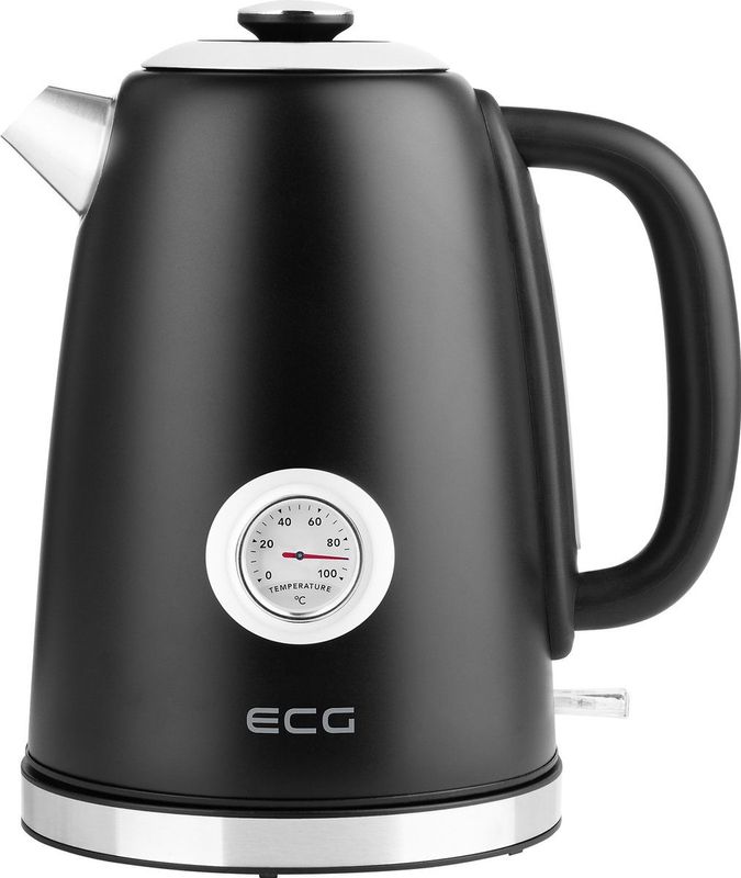 ECG RK 1700 Magnifica Nero Waterkoker - 1,7L - Roestvrij staal - Waterkoker - Zwart