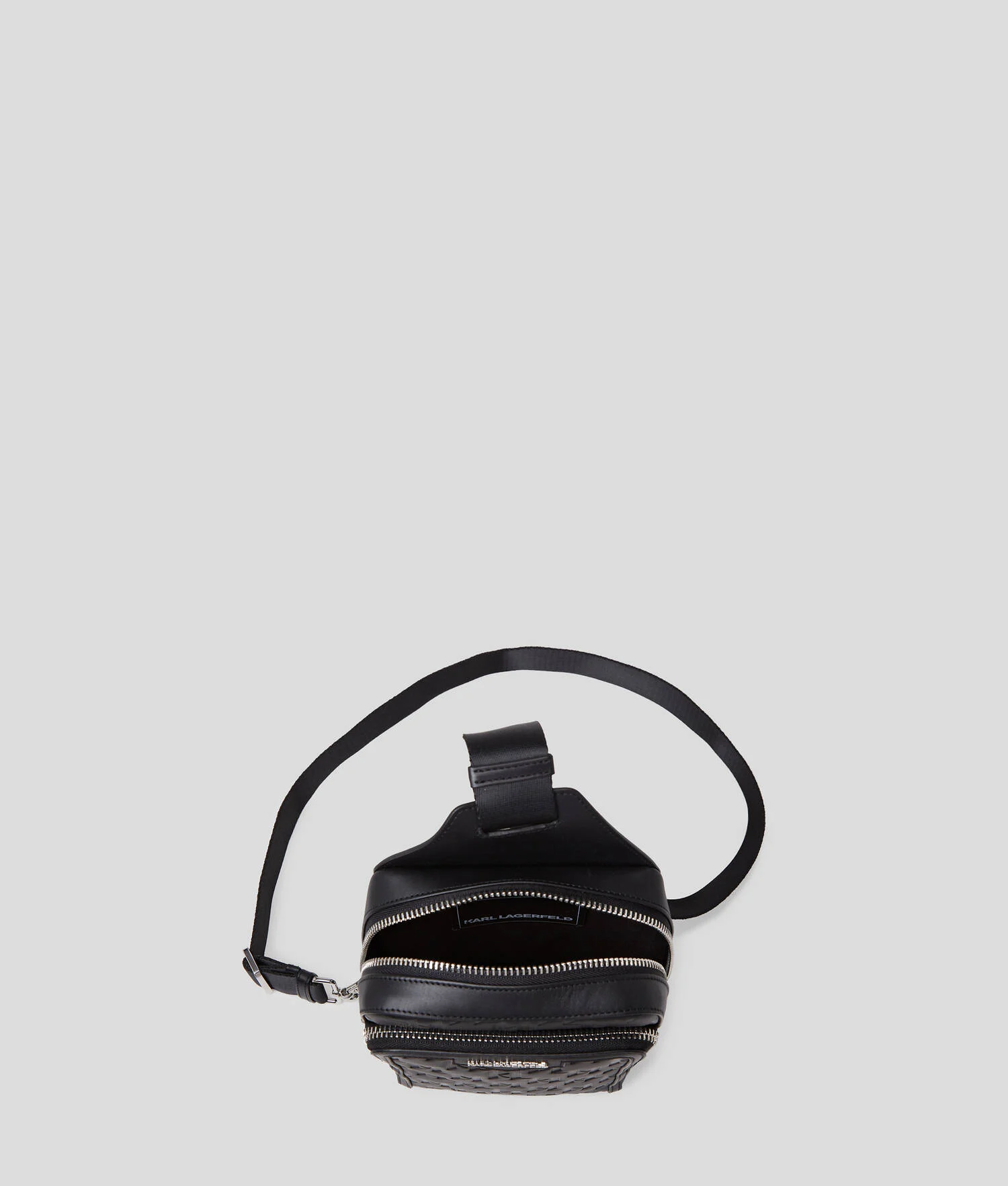 SAC BANDOULIÈRE EN CUIR K/LOOM - Noir