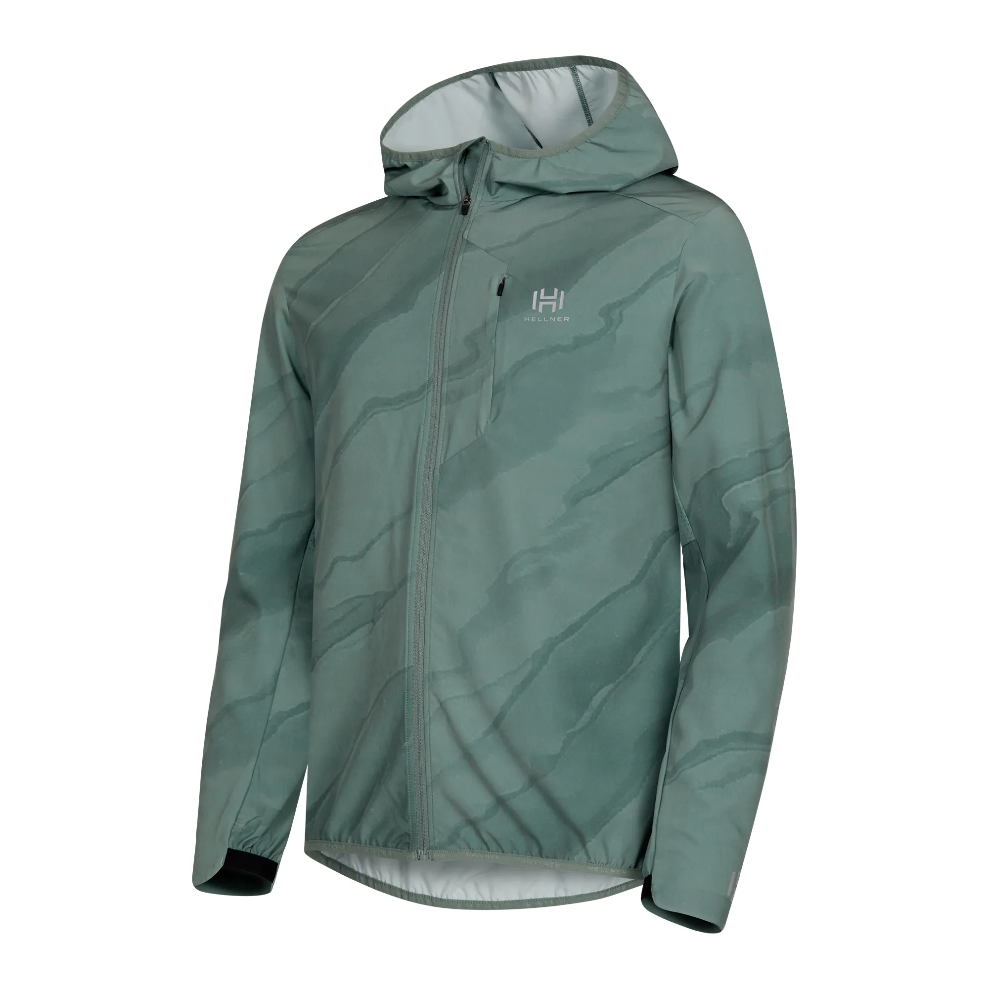 Hellner Men's Aras Running Jacket Laurel Wreath Aop