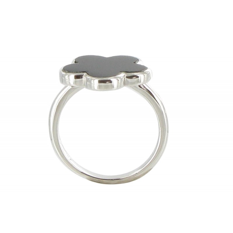 Bague Argent Chance Onyx Noir