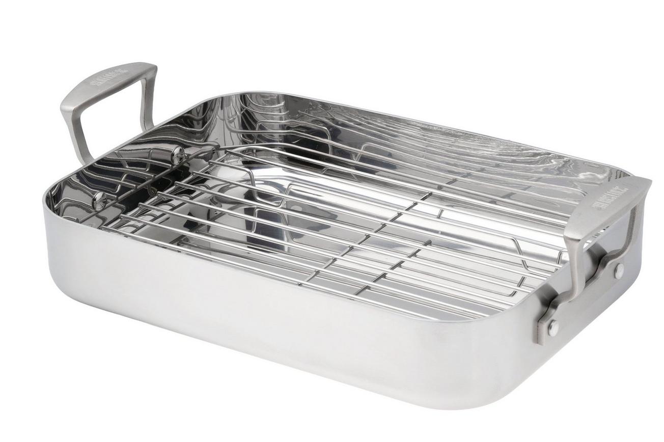 Skottsberg Stainless Steel 7262312 braadslede met rooster, 35 x 25 cm