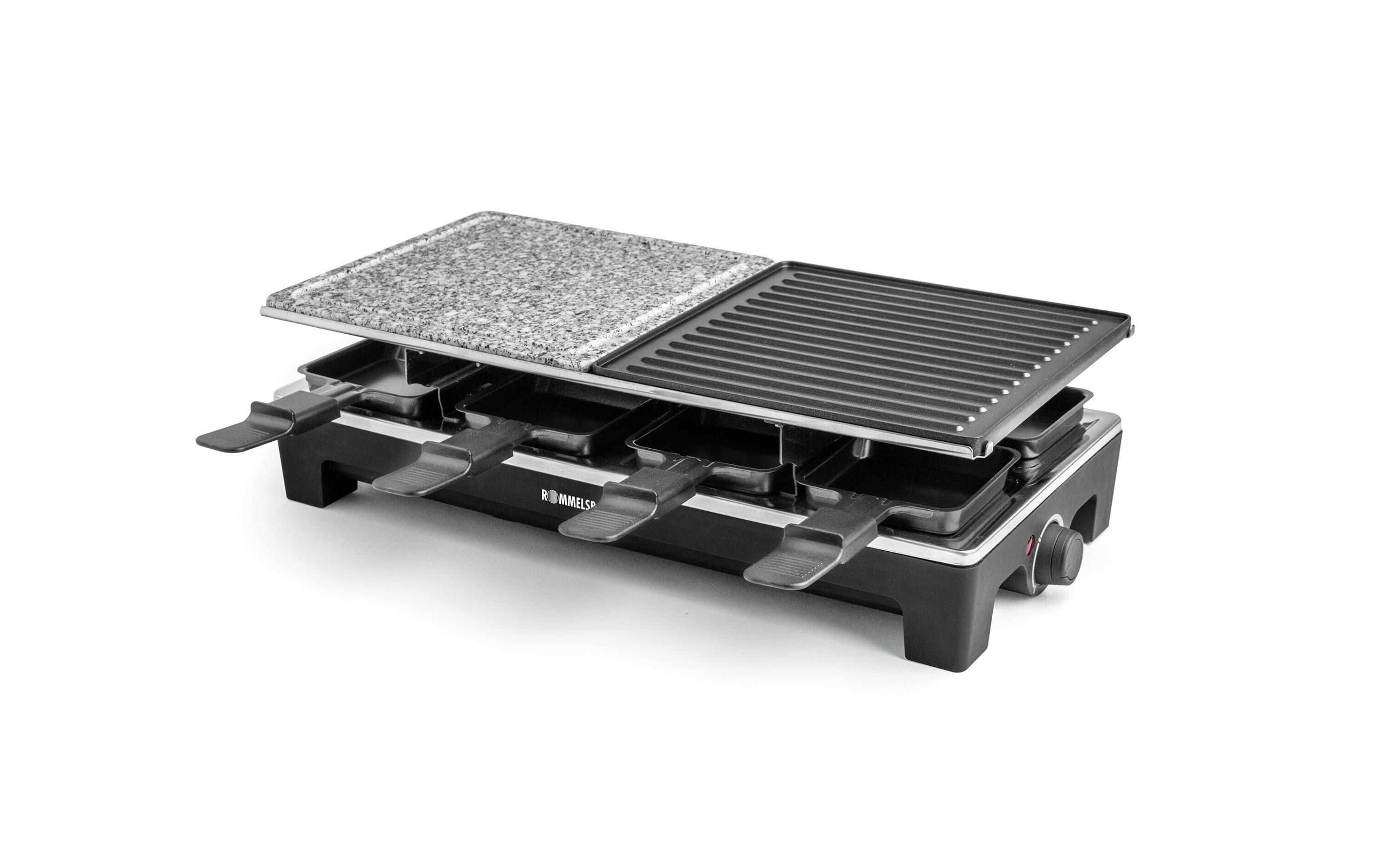 Racletteofen RCS 1350 8 PersonenRaclette Grill mit zwei Wendegrillplatten