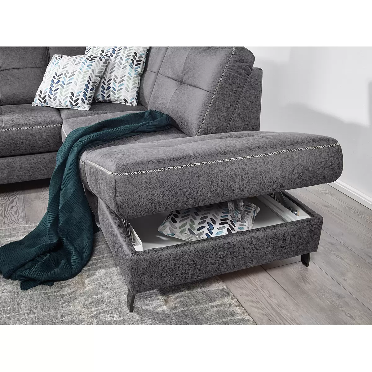 Ecksofa Varese 120 x 181 Anthrazit