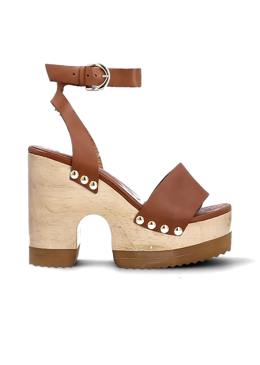 SABOT HAUT PRECIOUS CUIR COGNAC