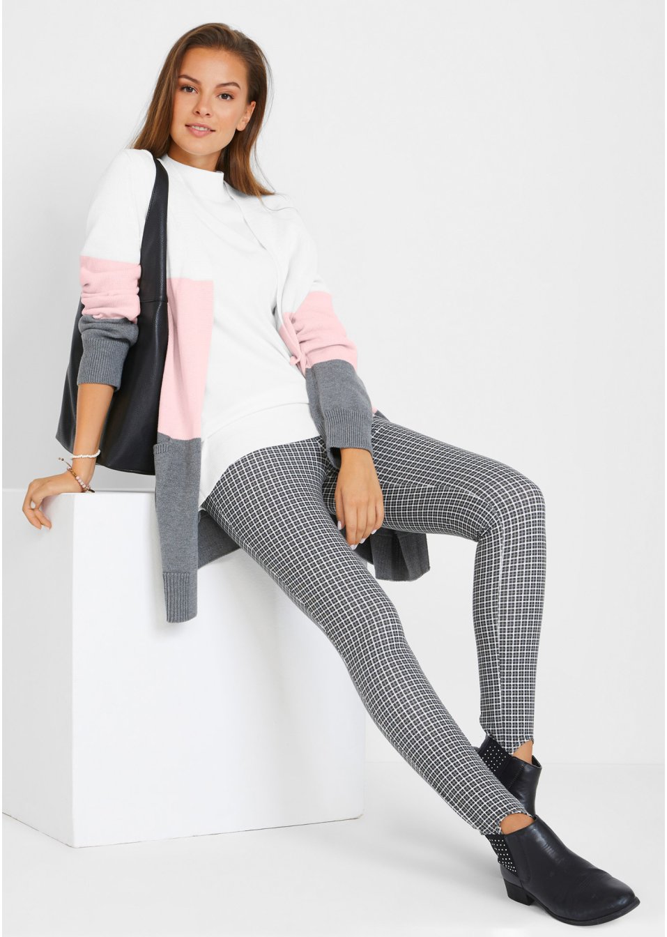 Gilet ample en maille, manches longues