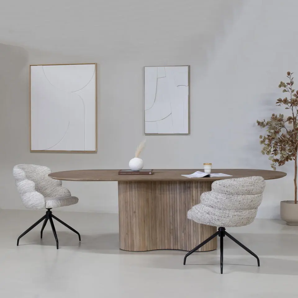 Eettafel Naturel Mangohout - 240x100x77cm - Ava