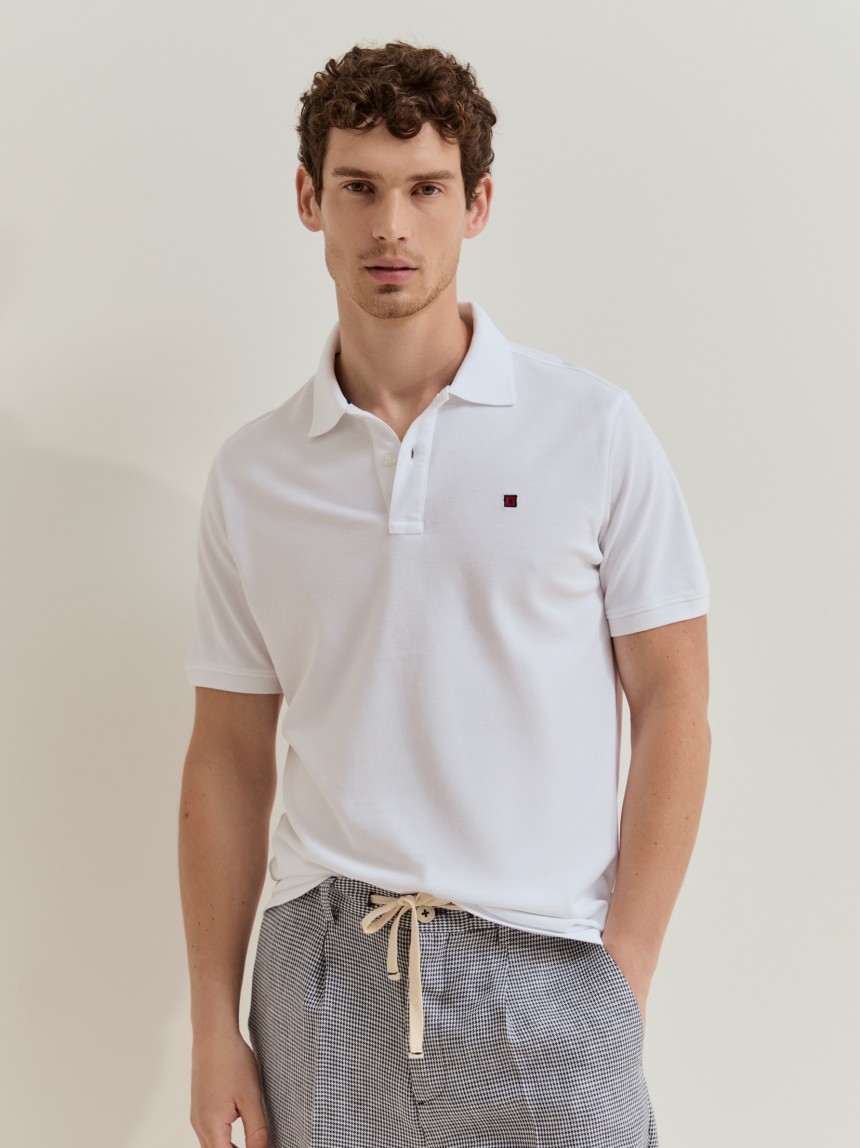 Polo piqué regular fit de algodão