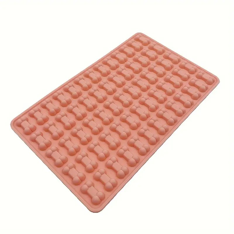 (20x12.5cm) 65-fach Silikon Hundekekse Backform 3D Leckerli Form - Knochen