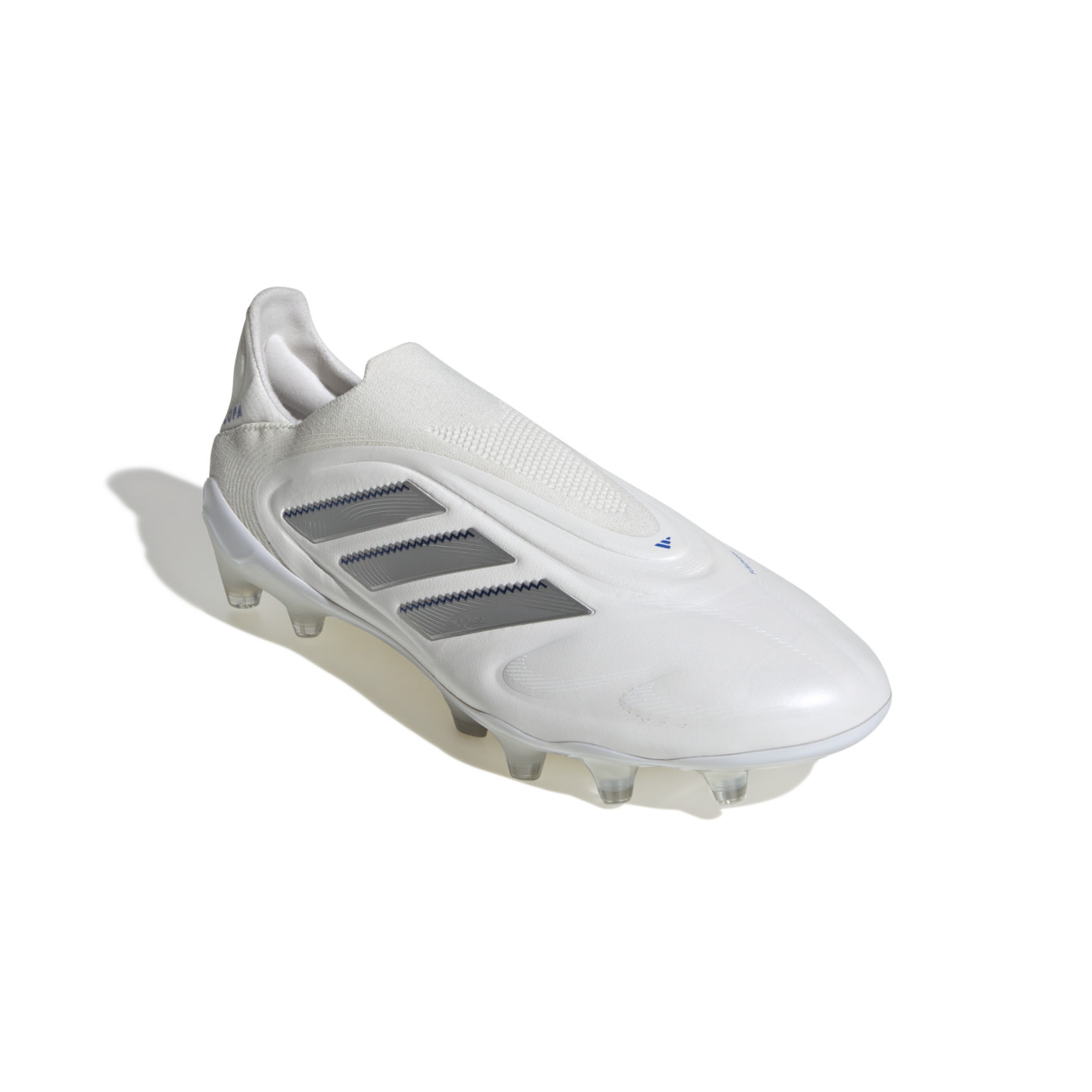 Adidas Copa Pure III Elite Veterloze Gras Voetbalschoenen (FG) Wit Zilver Blauw