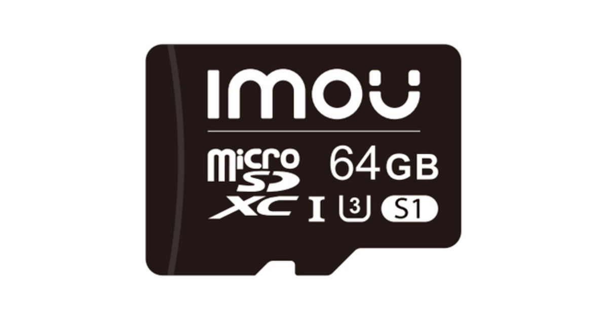 ImouMicroSD 64 GB geheugenkaart  (Zwart, Class 10, Class 3 (U3), V30)