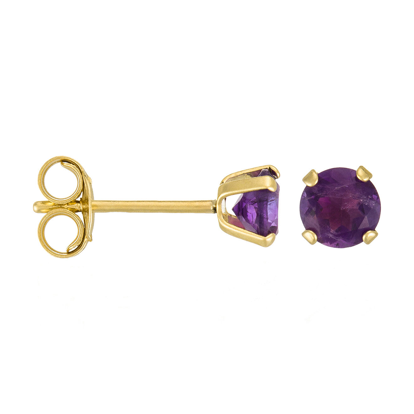 Instant d'Or Boucles d'oreilles Ravissement Améthystes 0.40 ct or jaune