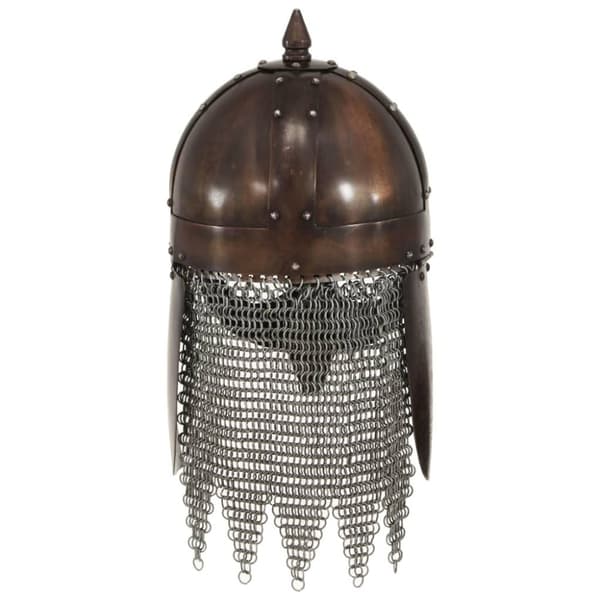 vidaXL Viking krigerhjelm antikk replika LARP kobber stål