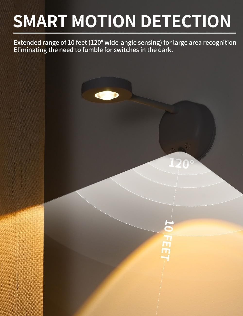 (20x8cm) 2 LED's Touch Wandleuchte USB Home Deko Tisch Lampe Nachtlicht mit Dämmerungssensor   Fernbedienung - Schwarz