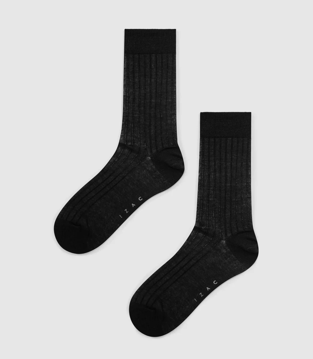 Lot de chaussettes 100% coton noires