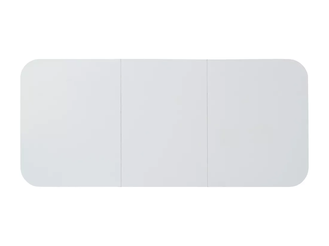 Table à manger extensible 2 à 6 couverts avec étagères de rangement - Panneau de particules et métal - blanc + noir