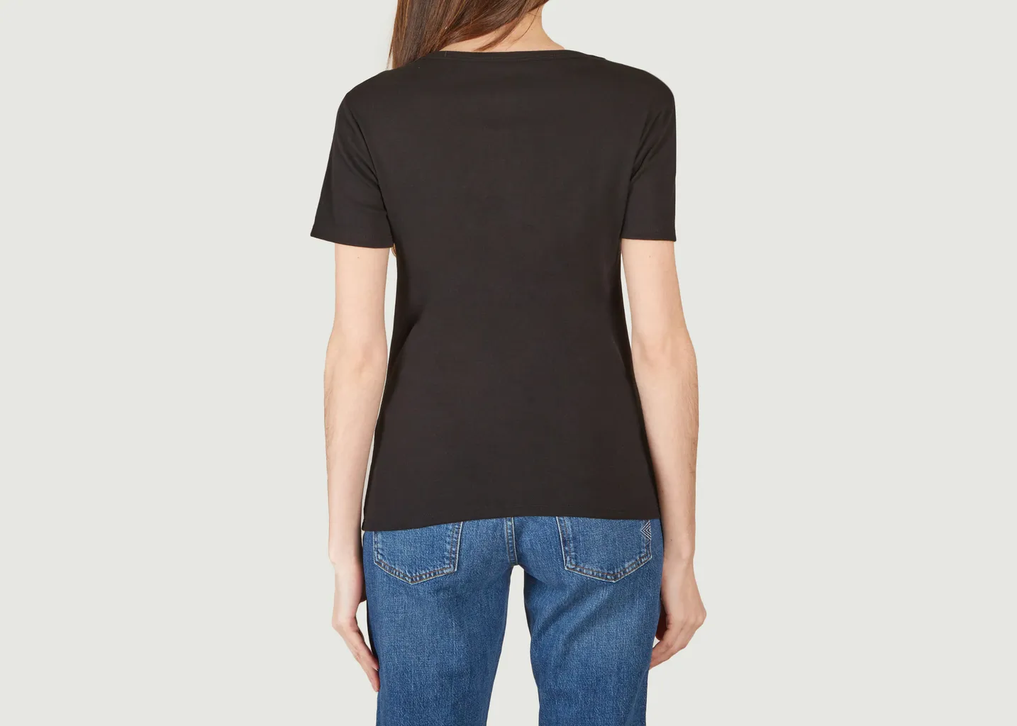 T-shirt col V en coton Petit Bateau