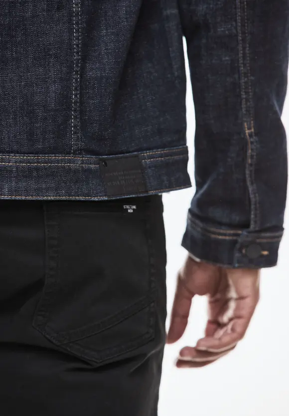 Casual Fit Jeansjacke - dark blue rinsed wash