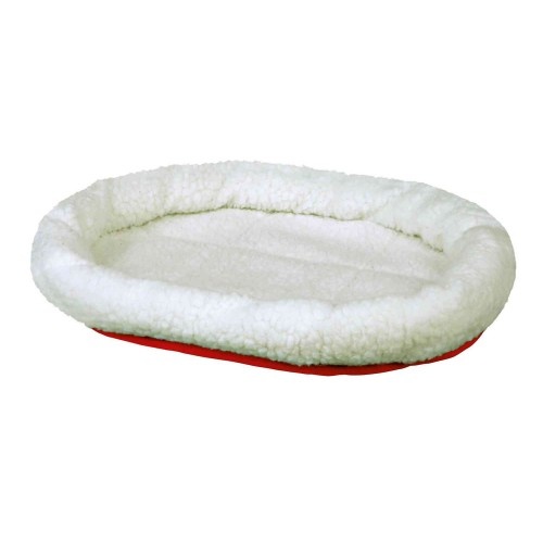 Cama acolchoada Trixie branca e vermelha para cães e gatos.
