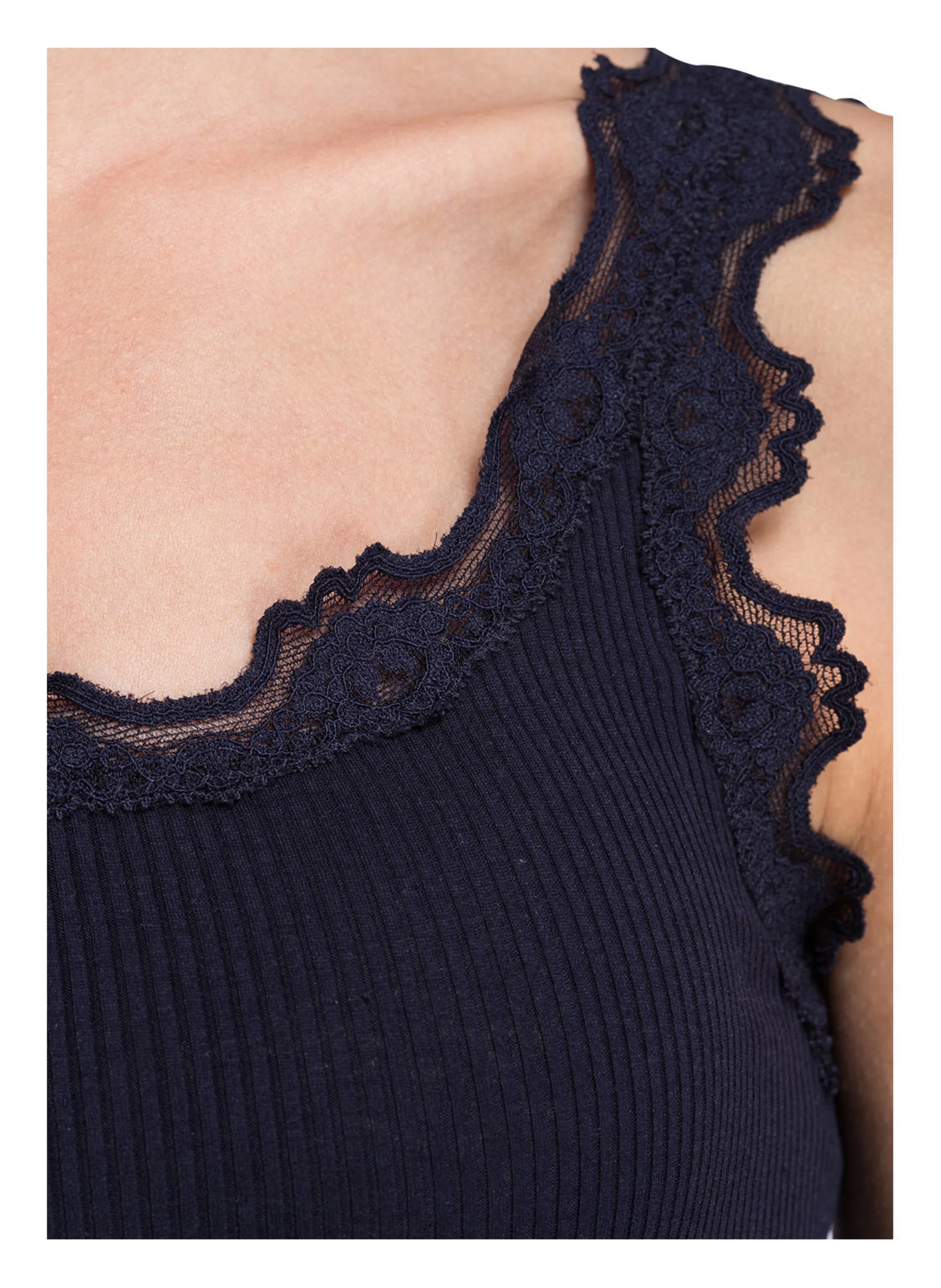 rosemunde Seidentop BABETTE mit Spitze