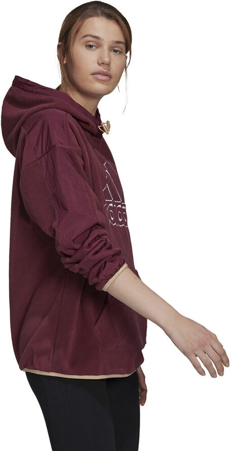 adidas Brand Love Giant Logo Polar Fleece hættetrøje Rød