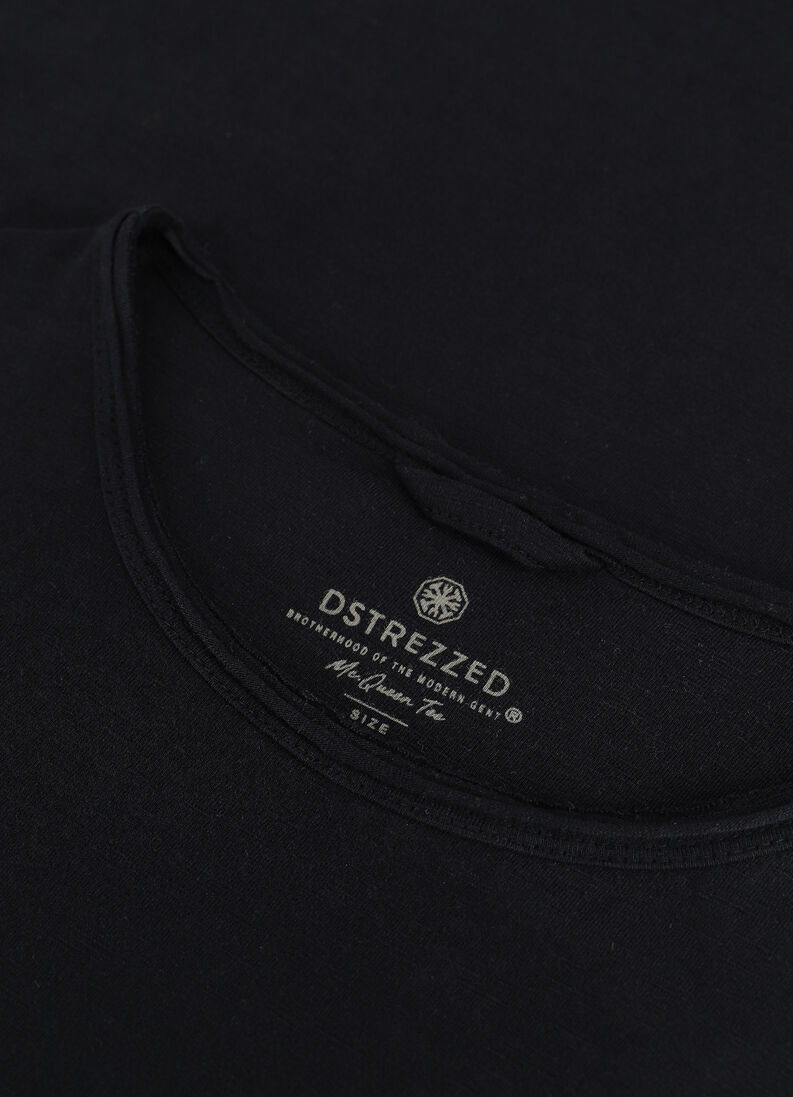 DSTREZZED zwarte dstrezzed t-shirt mc. queen basic tee slub jersey