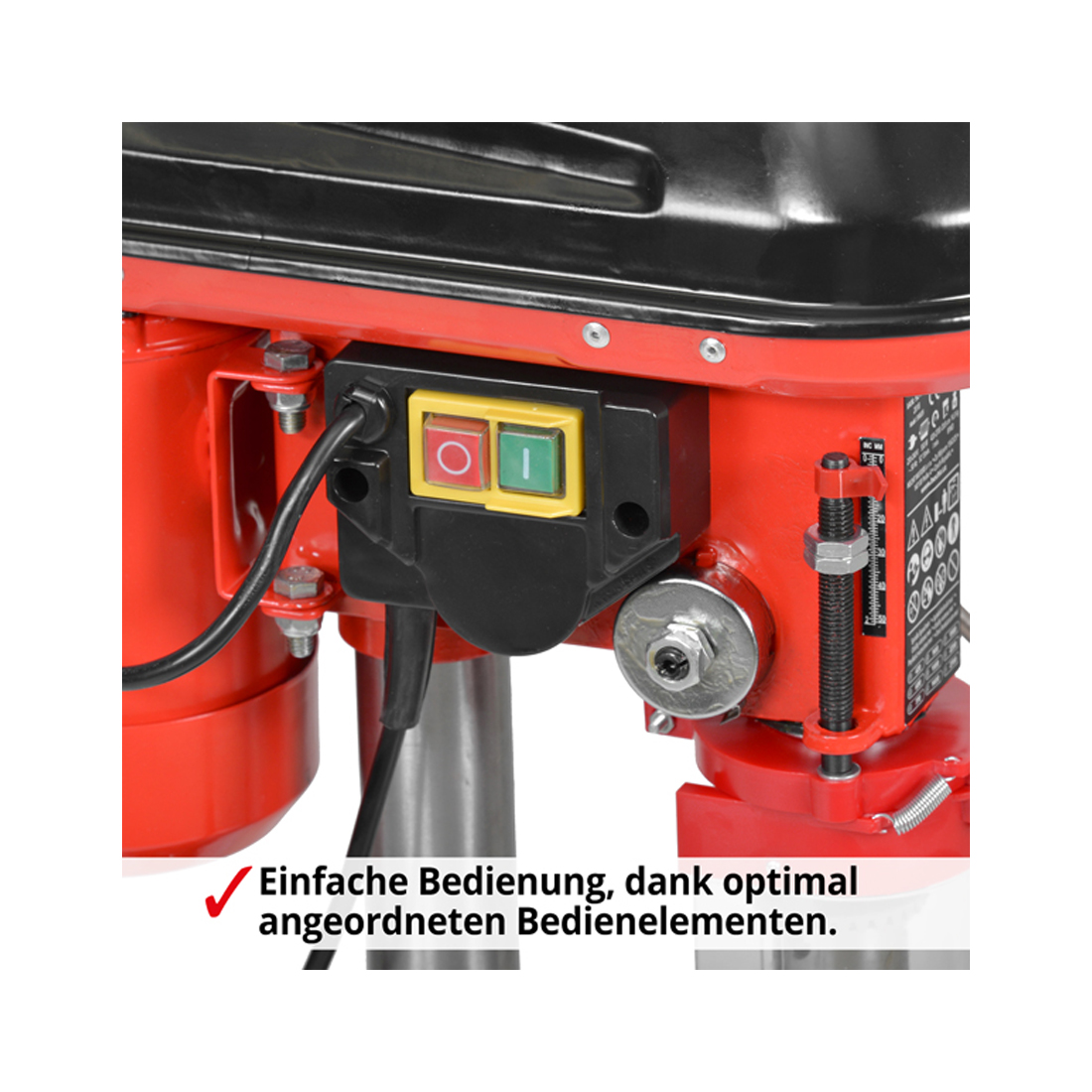 Hecht Standbohrmaschine 550 Watt, Höhe 610mm, Bohrfutter bis 16mm
