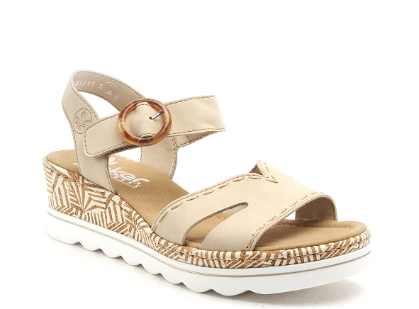 Rieker nu pieds talons femme 67173 beige